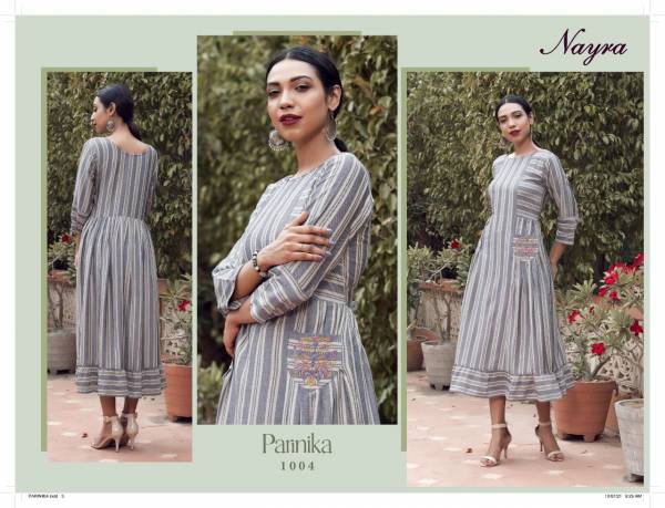 Nayra Parinika Fancy Ethnic Wear Designer Long Kurti Latest Collection